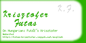 krisztofer futas business card